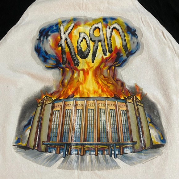Vintage Korn Tour Shirt Tee Band Concert 2008 Baseball Rok 'n Roll Men's Large - Picture 2 of 11